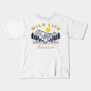 Deer - Wild Life Adventure Kids T-Shirt